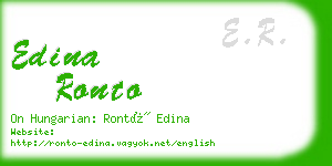 edina ronto business card